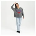 thumbnail image 3 of Women's Gameday Couture  Gray SMU Mustangs French Terry V-Neck Pullover Sweatshirt, 3 of 6