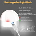 thumbnail image 3 of Rechargeable Battery Operated Light Bulbs, 300LM E26 Socket (Magnetic Detachable) Light Bulb for Lamps with Remote Control Dimmable＆Timer, Puck Emergency Lamp for Non-Hardwired Wall Sconce (Pack, 3 of 8
