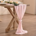 thumbnail image 4 of 2 Pcs Chemin de Table en Chiffon en Vrac 29x120 Pouces Chemin de Table Rustique pour Mariage Douche Fête, 2 Pcs, Rose Blush, 4 of 5