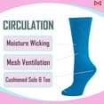 thumbnail image 3 of NevEND Womens Diabetic Cotton Crew Socks Colored 6 Pairs 9-11, 3 of 8