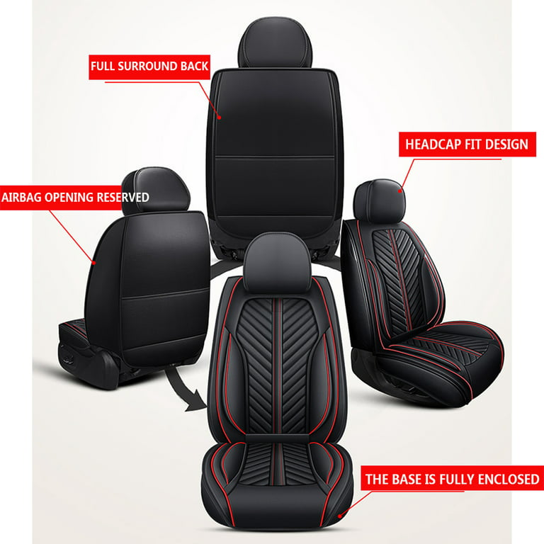 Full Surround Car Front Single Seat Protection Cover Cushion PU Leather  Non-slip