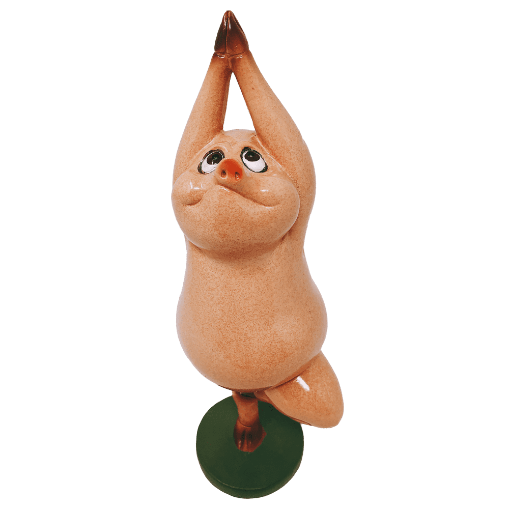 Zen Garden Peace Yoga Piggy Figurine Collectible Sculpture Decor ...