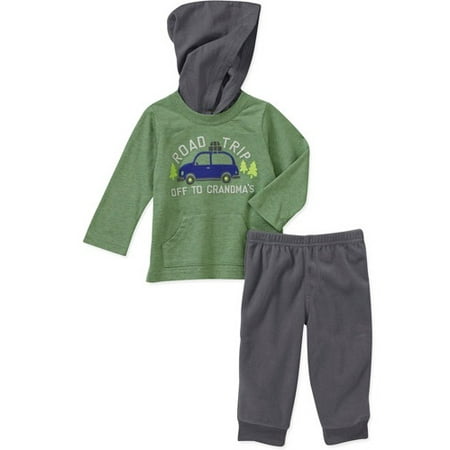 Child of Mine by Carters Newborn Boys' 2 Piece Hooded Top and Grey Pant Set