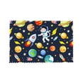 thumbnail image 4 of DouZhe Ensemble de 4 Sets de Table en Polyester, Motif Fusée Spatiale Astronaute, Résistants à la Chaleur pour Table à Manger, 12 Pouces x 18 Pouces, 4 of 6
