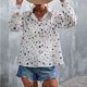 thumbnail image 2 of Tops estampados de manga larga para ocio con cuello vuelto de verano a la moda para mujer Fridja  czfsfas6306, 2 of 8