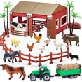 thumbnail image 2 of Mini Juguete Granero Juguetes de Granja Playset BOLZRA 66 Piezas de Plástico de Animales de Granja, 2 of 2