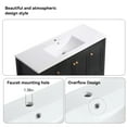 thumbnail image 6 of 48" Bathroom Vanities Sink Combo, Modern Bathroom Storage Cabinet with Two Drawers and Four Doors, Undermount Single Ceramic Sink, Black, 6 of 10