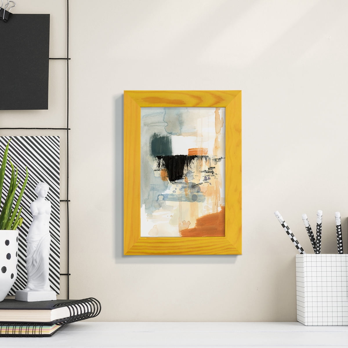 Seria IV - Framed Print w/glass - Sunflower Yellow