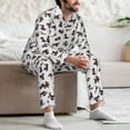 thumbnail image 7 of Salouo Poodle Dog Print Button-Front Long Sleeve Pajama Set for Men, Soft 2Pjs Men's Long Sleeve Sleepwear-Large, 7 of 7