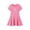 A-Pink136, variant on SONXAHE Dress for Toddler Girl Short Sleeve Round Neck Pleated Dresses Solid Summer Soft Leisure Swing Dress Black