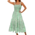 thumbnail image 2 of Nmnitkp Dresses for Women Boho Womens Summer Dresses Round Neck Sleeveless Suspender Solid Color Dress Sleeveless Fashionable Printed Dress Multicolor,2XL, 2 of 4