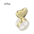 thumbnail image 3 of Uxcell 6Pack Silicone Earring Back Heart Soft Earring Stopper for Stud 4.8mm Gold, 3 of 6