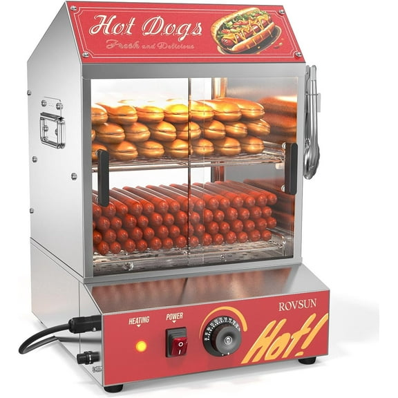 30L Commercial Machine Bun Food Electric Hot Dog Steamer Warmer Hot Dog & Bun