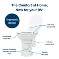 thumbnail image 4 of Camco Premium Ceramic Camper/RV Toilet | Features a Gravity Flush System with Convenient Foot Pedal & Full-Sized Ergonomic Design with 18-In Chair Height | Includes Soft-Close Wood Seat & Lid (41710), 4 of 5