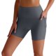 thumbnail image 1 of Pantalones cortos con bolsillos para mujer - Yoga/entrenamiento, transpirables, cintura alta, entrepierna de 15 cm, cintura sin costuras, tallas S-XL, tejido suave como la mantequilla, 1 of 7