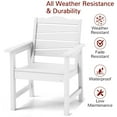 thumbnail image 5 of Patio Chair Garden Chairs, All-Weather Outdoor Dining Chair with 400lbs Capacity, White, 5 of 6