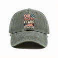 thumbnail image 4 of kaondbfi 4th of July Summer Patriotic Accessories Caps 250th Anniversary Usa Hat for Women Embroidered Baseball Cap Patriotic American Flag Adjustable Dad Hat, 4 of 4