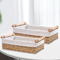 thumbnail image 3 of Cesta de papel para lavabo con asas, cesta de almacenamiento para baño, útil para decoración del hogar, 3 of 9