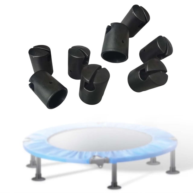 8 Uds Cubierta Protectora de Trampolín Perfecl Negro