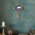 thumbnail image 6 of Texas Faux Wooden Wall Cross – Western Religious Resin Cross with Distressed Wood Look – Rustic Farmhouse, Cabin, or Lodge Wall Décor – Inspirational Gift for Home, Church, or Office Display, 6 of 8