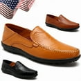 thumbnail image 2 of Slip On Men's Casual Leather Loafers Comfortable Breathable Driving Dress Shoes, 2 of 8