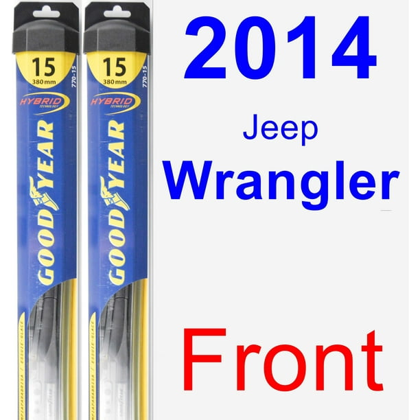 2014 Jeep Wrangler Wiper Blade Set/Kit (Front) (2 Blades) - Hybrid - 2014 Jeep Wrangler Wiper Blade Set/Kit (Front) (2 Blades) - Hybrid -