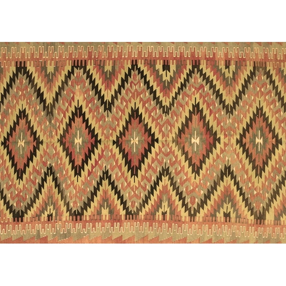 Ahgly Company Indoor Rectangle Southwestern Brown Country Area Rugs, 4' x 6'