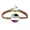 Asexual, variant on Unisex Alloy 20mm Vintage Cool Colorful Stripes Round Genderfluid Flag Handmade Braided LGBT Pride Adjustable Brown Bracelet 8.26"