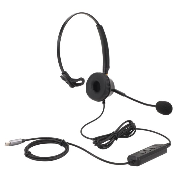 Auriculares Para Centro De Llamadas, Auriculares De Teléfono De Un Solo Oído USB C A USB Para Computadora Portátil