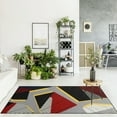 thumbnail image 3 of 63 x 90 inch Modern Large Area Rug for Indoor Livingroom, Washable Geometric Floor Carpet, Anti-skid Kitchen Rug in Home, Easy to Clean for Hallway Bedroom, 3 of 7