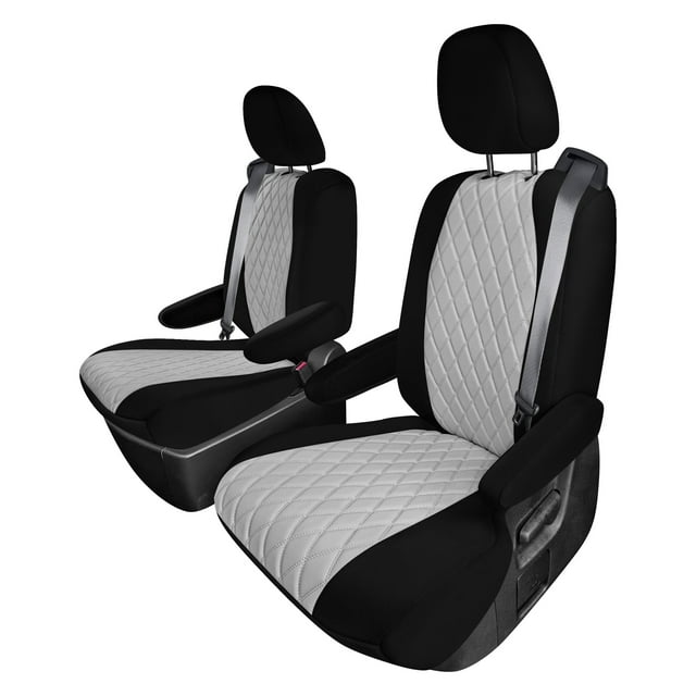 For 2021-2024 Toyota Sienna FH Group Neoprene Custom Fit Waterproof Car Seat Covers - Gray 2nd Row
