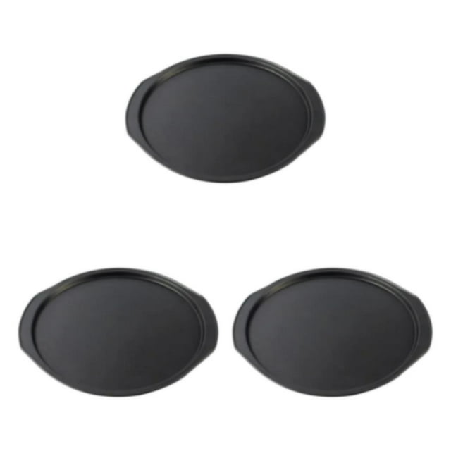 maskred Plateau de Cuisson Rond Noir Résistant à la Chaleur Antiadhésif Durable Antiadhésif Plateau de Cuisson Rond Sans Perçage 3Ensemble