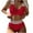 Red, variant on Bigersell Womens Tankinis Sets with Boy Shorts, Striped Print Two Piece Swimsuits, Soft Cut Padded Tankinis Bathing Suits Swimwear 2 Piece Bikini Sets White M