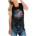 thumbnail image 5 of Jophufed Summer Tops for Women 2025 4th of July Tops Sunflower Printed Casual Summer Tank Tops Blouse Labor Day Sale, 5 of 6