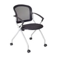thumbnail image 4 of Regency Cain 48 x 24 in. T-Base Training Seminar Table- Grey & 2 Cadence Nesting Chairs, 4 of 7