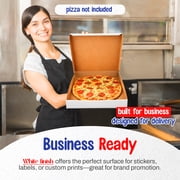 MT Products Extra Thin White Paperboard Pizza Boxes - 14 x 14 x 1.9 Lightweight Folding Bakery Box (10 Pack) Made in USA