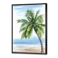 thumbnail image 3 of Palm Tree At The Beach 24 in x 32 in Framed Painting Canvas Art Print, by Designart, 3 of 5