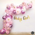 thumbnail image 2 of Sweet Baby Co. Girl Butterfly Baby Shower Decorations for Girl Party Decoration with Pink and Purple Mauve, Rose Gold Balloons Arch Garland Kit, Banne, 2 of 4