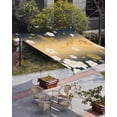 thumbnail image 3 of Sun Shade Sail 8'x10' Cherry Blossoms Rectangle Sun Shade Sails Canopy Waterproof Japanese Style Ombre Gold Floral Outdoor Sunshades Sand UV Block Cover Shades Cloth for Patio Backyard Garden Deck, 3 of 9