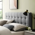 thumbnail image 2 of Tufted Headboard, Queen, Gray, Fabric, Hotel Bedroom, Modern Contemporary, HB38016, 2 of 8