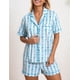 thumbnail image 4 of Conjunto de pijama estilo preppy for mujer, ideal for el verano. Incluye shorts de algodón, estampado oceánico y shorts a juego., 4 of 7