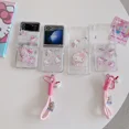 thumbnail image 2 of Cute Cartoon Sanrio Hello Kitty Transparent Phone Case For Samsung Galaxy Z Flip 6 5  Cases Soft TPU Back Cover For Z Flip 3 4 Gift Festivals, 2 of 6