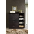 thumbnail image 5 of Hodedah 7-Drawer Dresser with Side Cabinet with 3-Shelves, Chocolate, 5 of 5