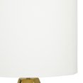 thumbnail image 4 of CosmoLiving by Cosmopolitan 26" Geometric Gold Table Lamp with White Linen Shade, 4 of 9