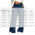thumbnail image 3 of BXJX Girls Corduroy Pants, Wide‑Leg Fashion Fall Elastic Waist Casual Trousers with Pockets Navy Size 4-5 T, 3 of 9
