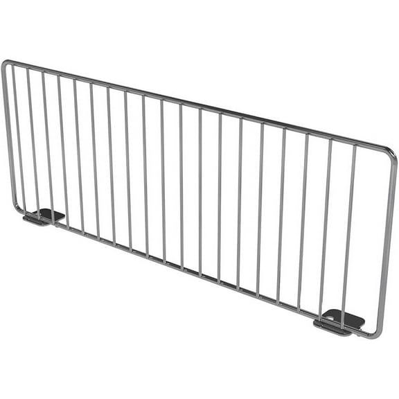 Wire Shelf Divider for 16" D Lozier & Madix Gondola Shelves Wire Shelving, Silver 6" H