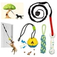 thumbnail image 1 of Juego de 4 piezas de juguete de tira y afloja con cuerda elástica para perros. Incluye barra de resorte para colgar en el marco de la puerta, cuerda para tirar en el jardín o árbol, juguet, 1 of 8