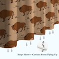 thumbnail image 6 of Brown Buffalo Pattern Shower Curtain 72"x84" ,Bathroom Decorative Shower Curtains Set with 12 Hooks,Modern Waterproof Washable Shower Curtain, 6 of 6