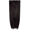 thumbnail image 2 of SHCKE 24" 3Pcs Clip in Hair Extensions Straight Hair Extensions Synthetic Fiber Clip On Hair Extensions for Women Dark Brown, 2 of 5