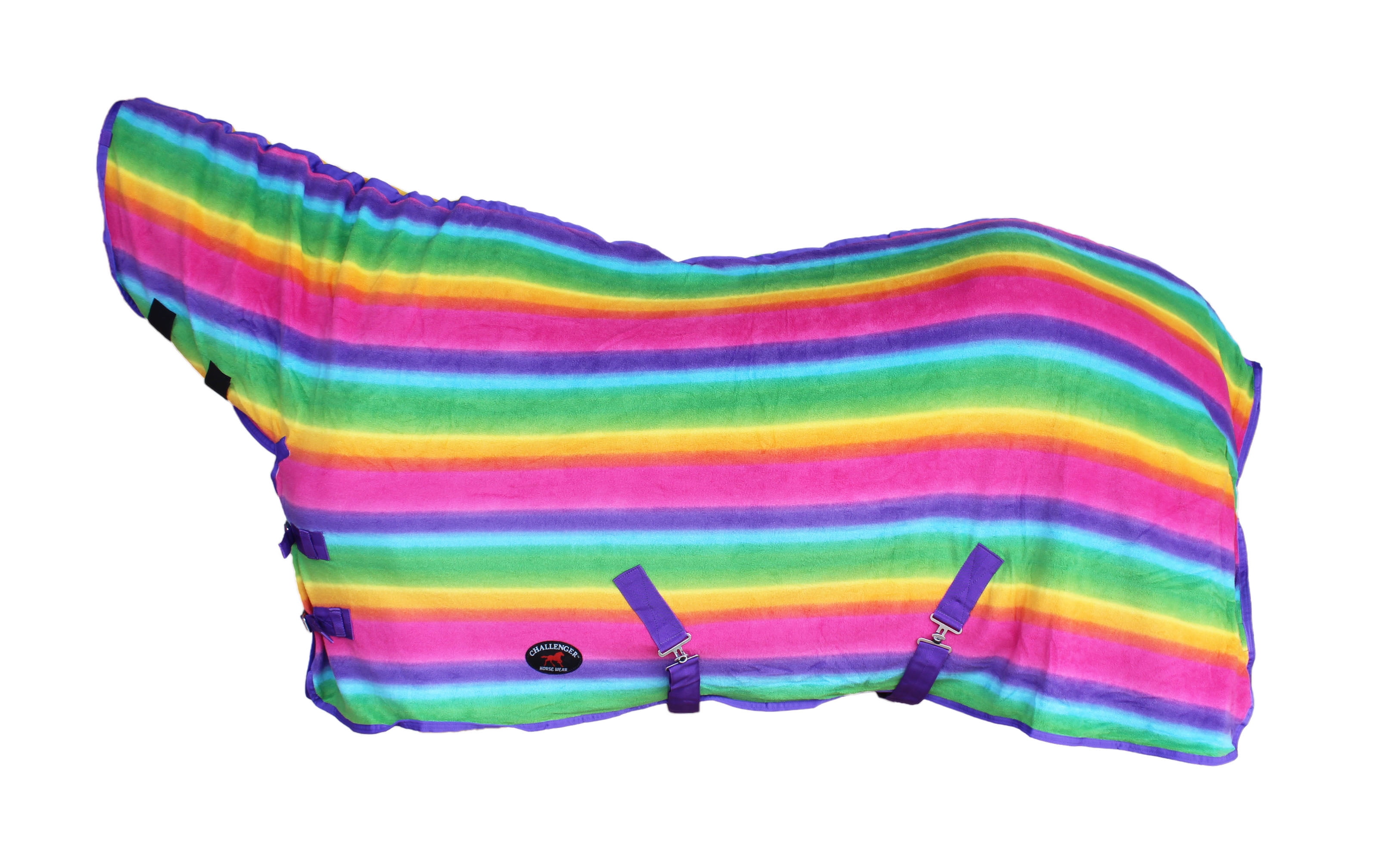82" Horse Polar Fleece Cooler Exercise Moisture Wicking Blanket Rainbow
